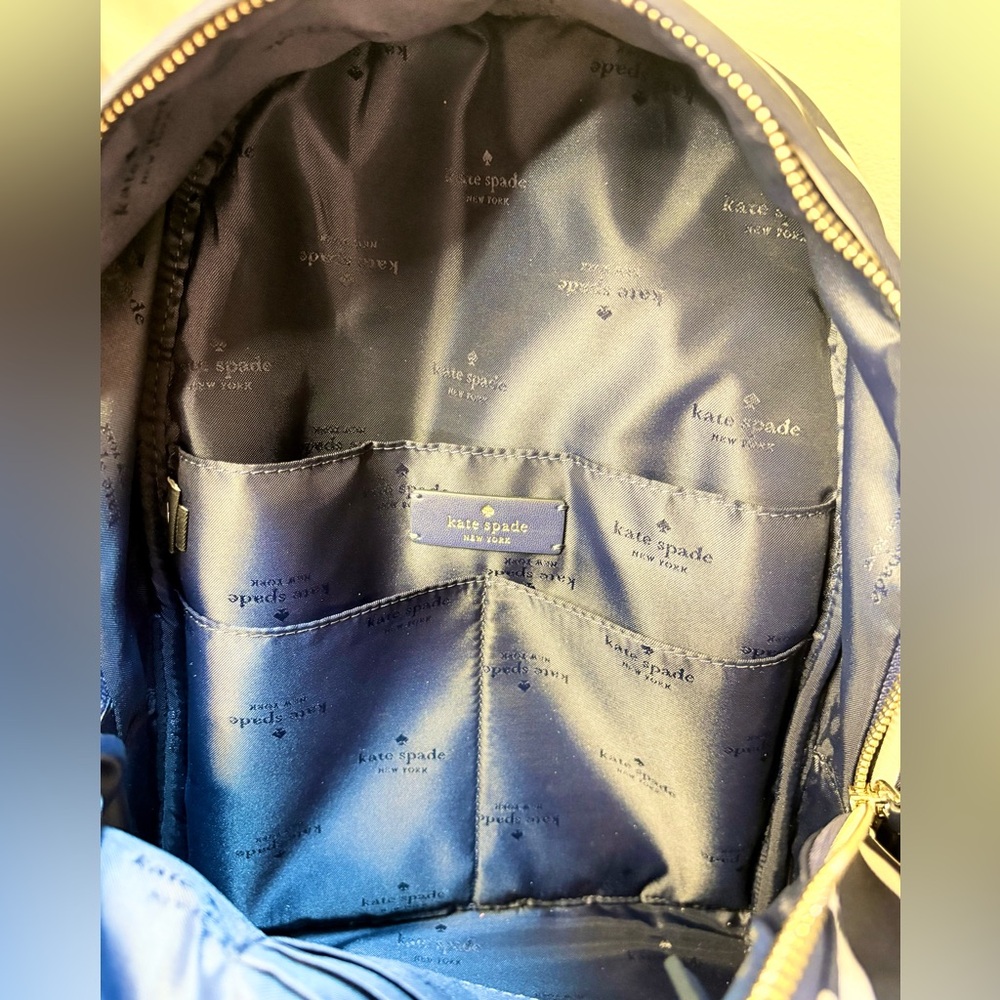 Kate Spade Striped Backpack in Navy and White - Picture 12 of 14